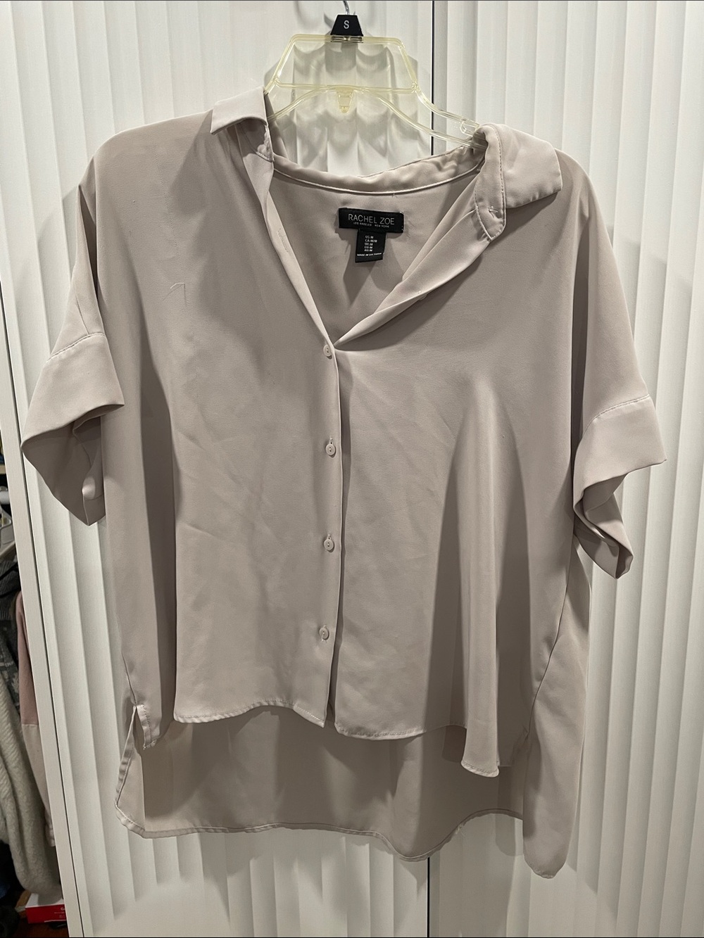 Rachel Zoe Light Button-Front Short Sleeve Blouse